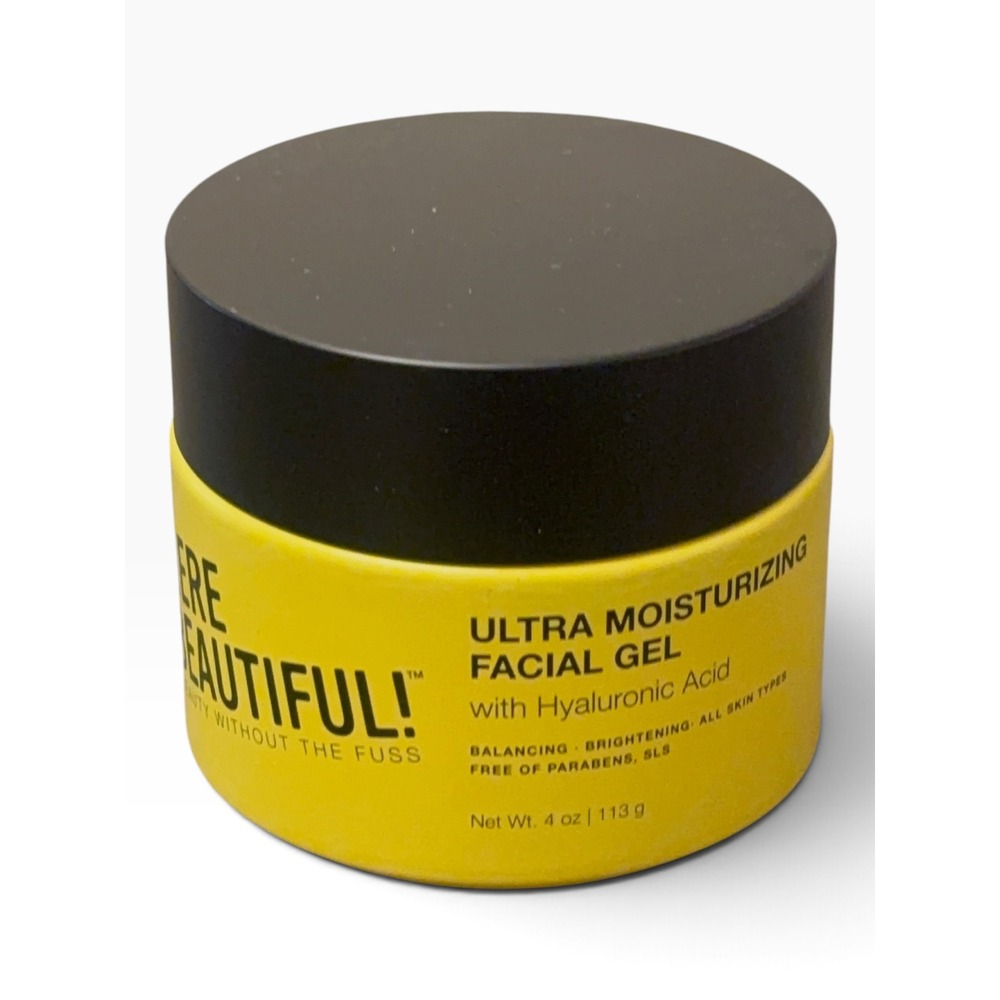 Here Beautiful Ultra Moisturizing Facial Gel Hyaluronic Acid 4oz Brightening Gel